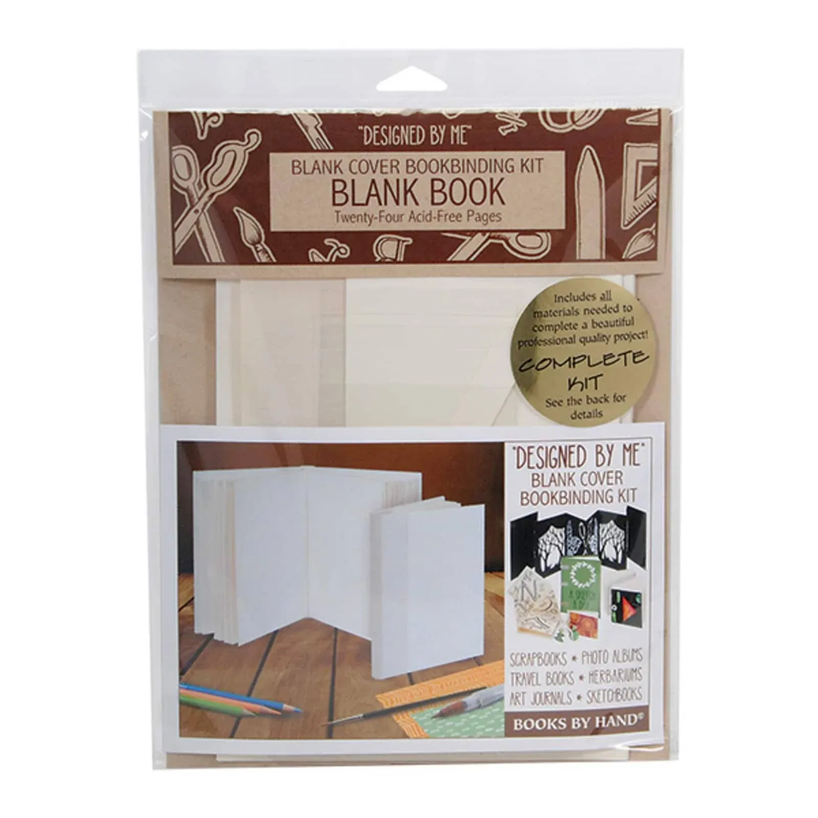 Lineco, Blank Cover Bookbinding Kits, 5.25 x 7.25 inch, Books by Hand Blank Book with 24 Acid-Free Pages, Ivory Color