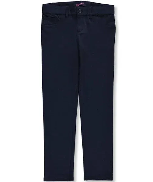 French Toast Girls Plus Size' Skinny 5 Pocket Knit Pant, Navy, 10.5