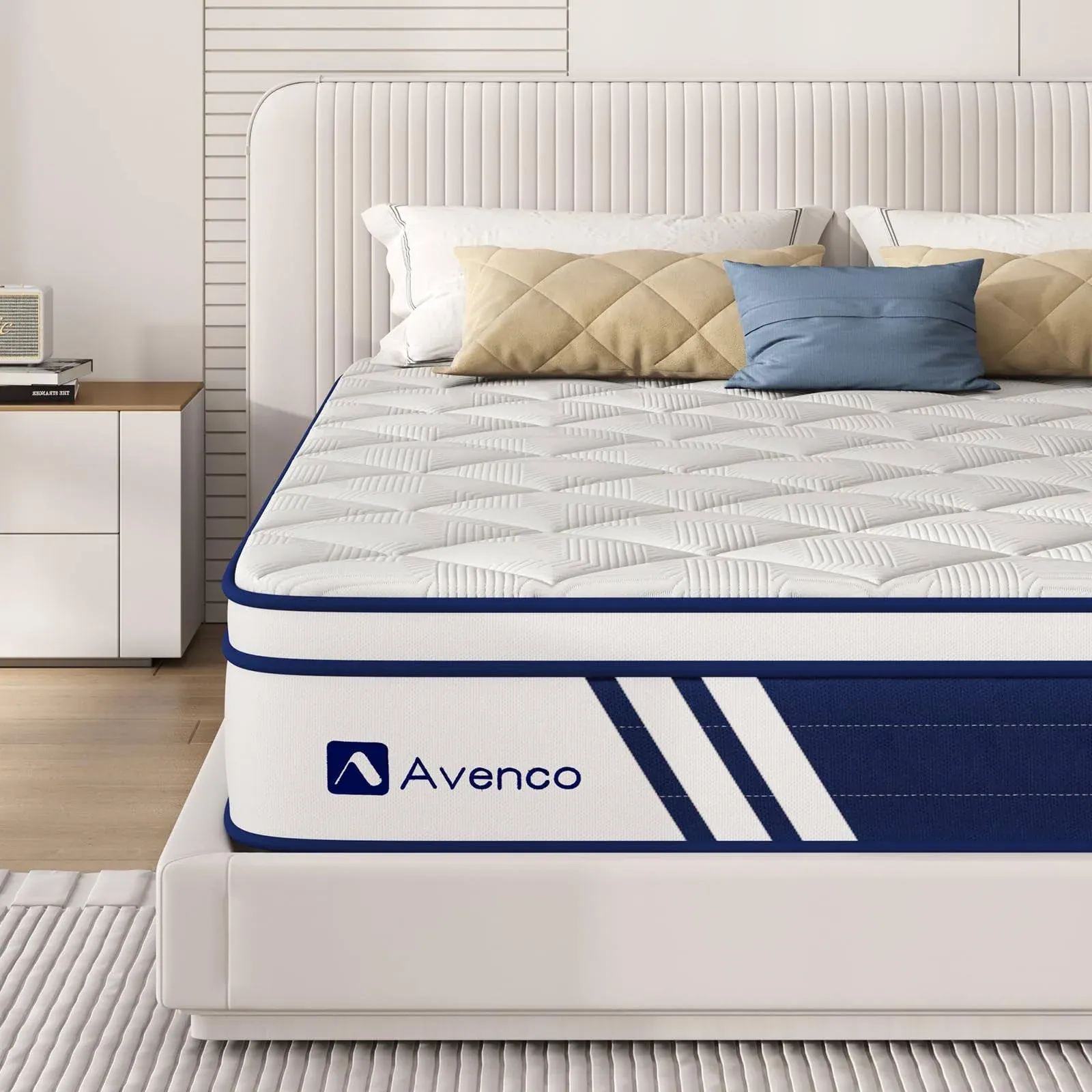 Avenco Full Size Mattress 10 inch, Hybrid Full Mattresses in A Box with Gel Memory Foam, Individually Pocket Coils for Support A