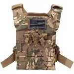 Redemption Tactical Cadet 2.0 Childrens Tactical Airsoft Paintball Kids Vest, US Flag Patch, Mil Spec Molle w/Mag Pouches