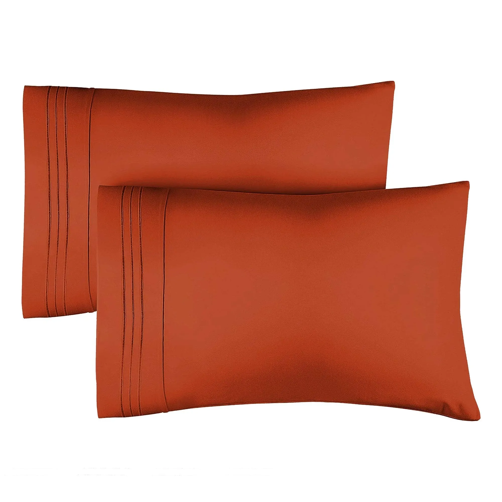 2 Pillowcase Set New Colors Queen / Terracotta