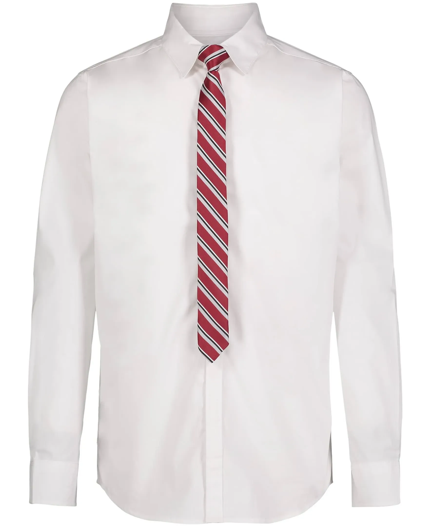 Van Heusen Boys' Adaptive Long Sleeve Collared Button-Down Dress Shirt and Tie ...