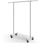 Clothing Garment Rack Standard Rod Durable Wheels Hanging Clothes Extensible NEW