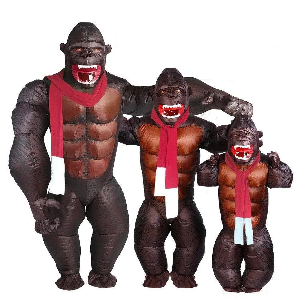 YOWESHOP Adult Gorilla Inflatable Costume - Christmas Inflatable Costume Gibbon ...