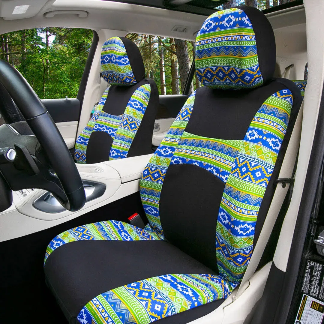 FH Group Mesa57 Southwestern Print Seat Covers Fit for Car Truck SUV Van Combo ...