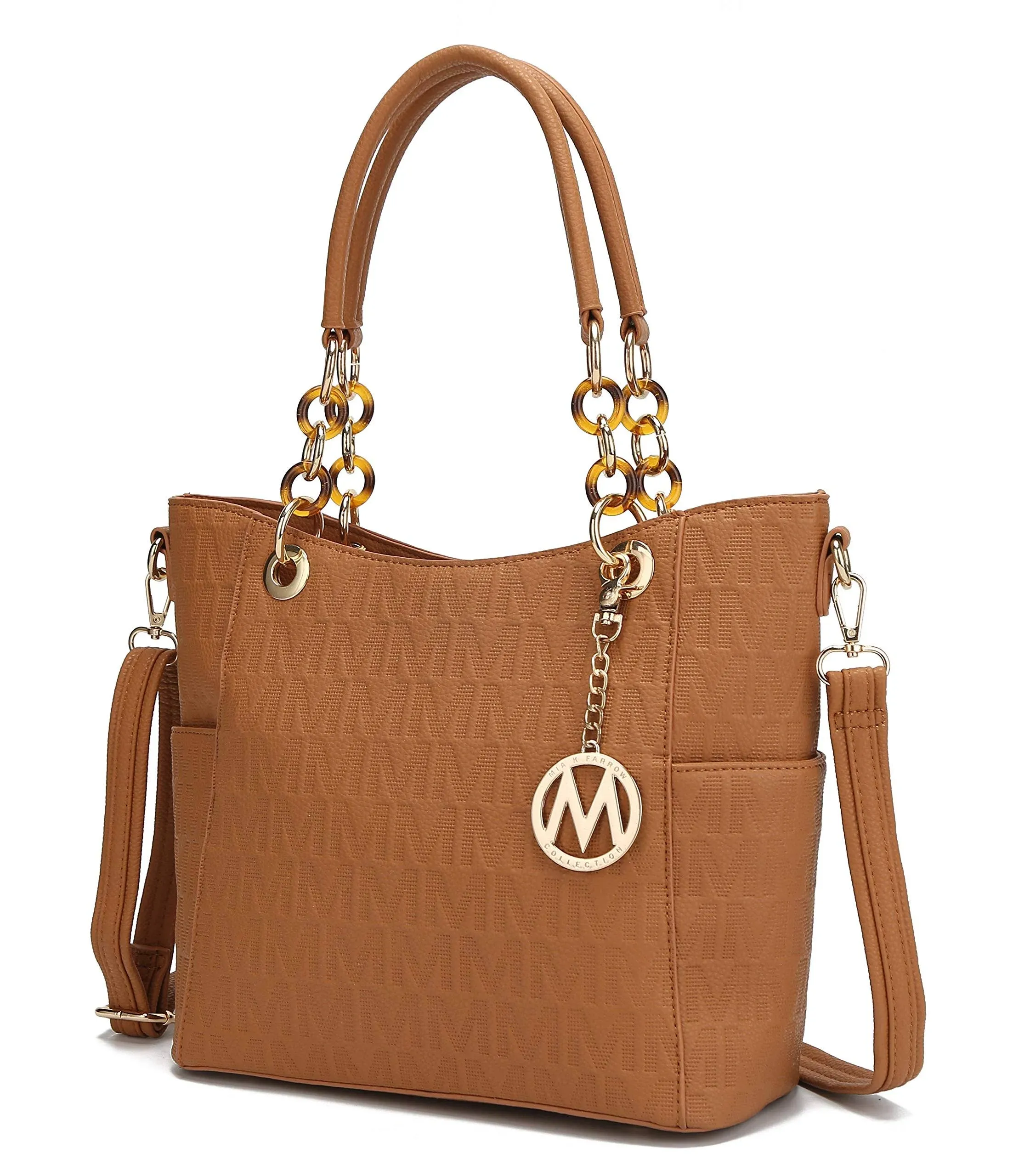 MKF Collection by Mia K. MKF-SKC-PU7737TN Rylee Tote Bag by Mia K. - Tan