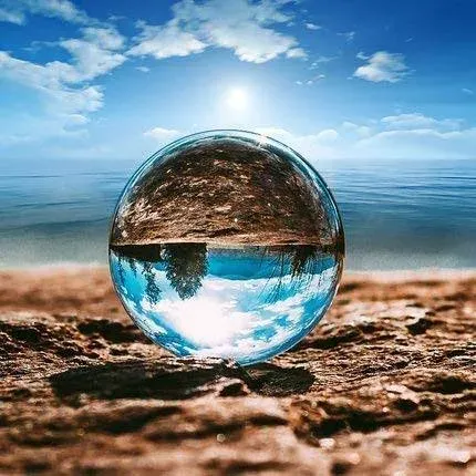 Duosuny Optical Glass Reflective Spheres, K9 Crystal Sphere Ball, Decor Photography Ball, Clear Contact Juggling Ball, No Stand (80 mm/3.15 inch)