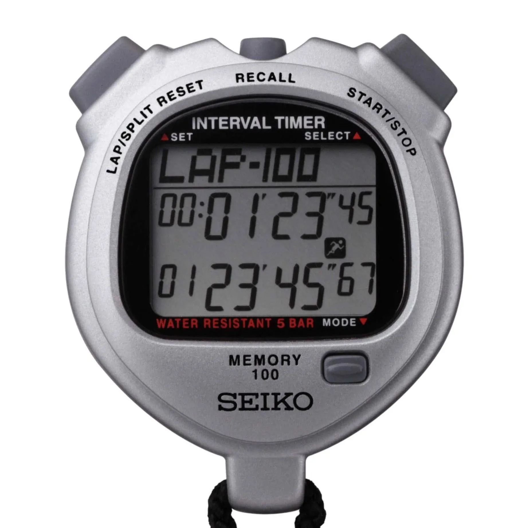 "Seiko Athlete's Stopwatch S057, Silver, 1pc"