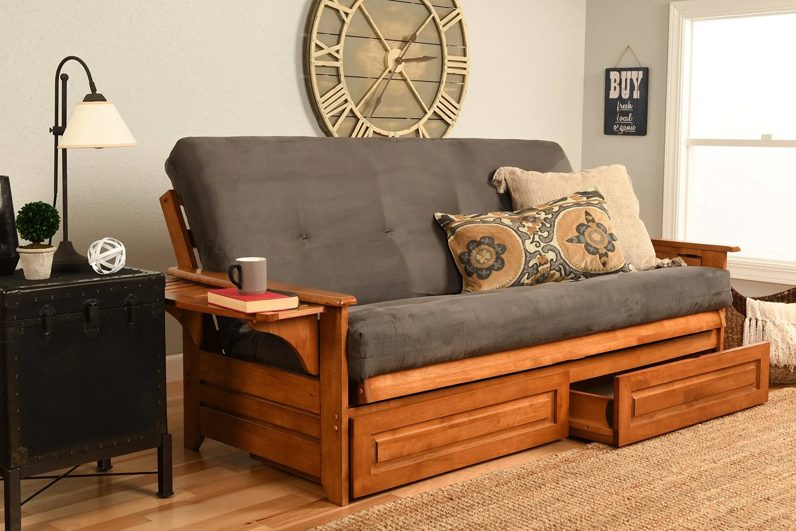 Kodiak Furniture Phoenix Full Futon with Storage Drawer