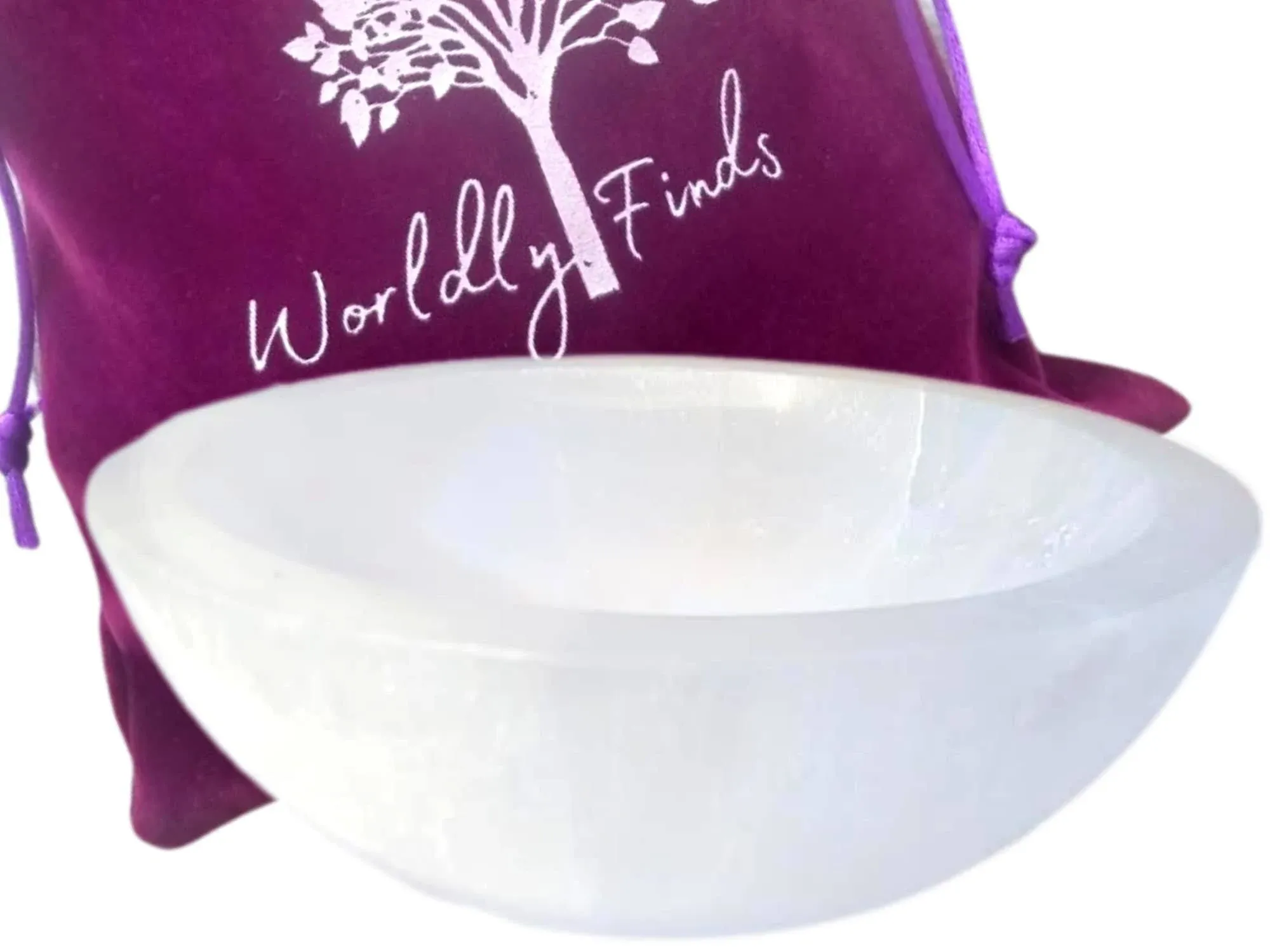 Worldly Finds Selenite Crystal Smudge Bowl, 6 Sizes, Hand-Carved, Moroccan Crystal Holder to Charge, Cleanse Crystals, Charging, Smudging Bowl, Spiritual Gifts, Wicca Supplies (5.5" Extra Large Plus)