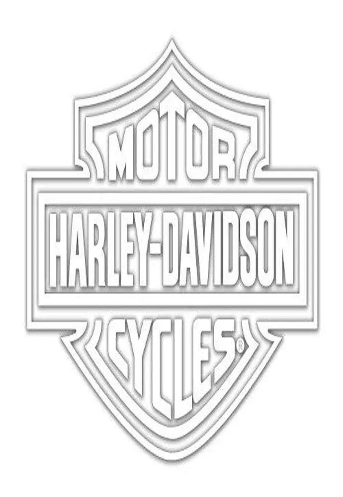 Harley-Davidson® White Bar & Shield Die Cutz Window Decal CG4311