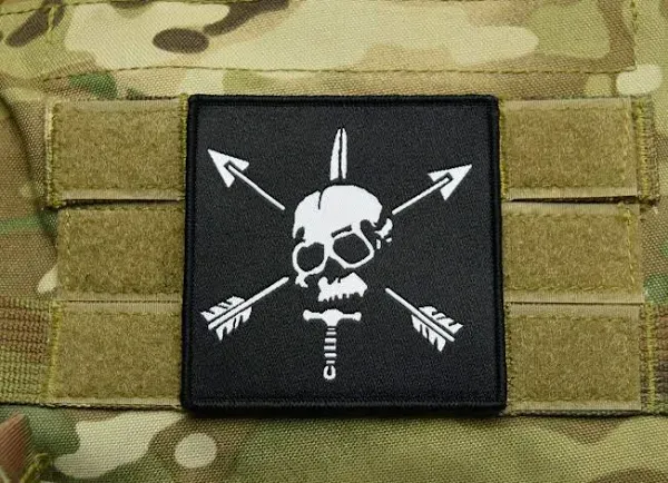 Special Forces Woven Morale Patch Sfartaetc Nous Defions Cif CQB Green Beret SF 3x3"