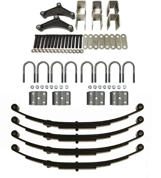 Libra 3500lb Tandem Trailer Axle Suspension Kit Leaf Springs U-Bolt & Hanger Kit