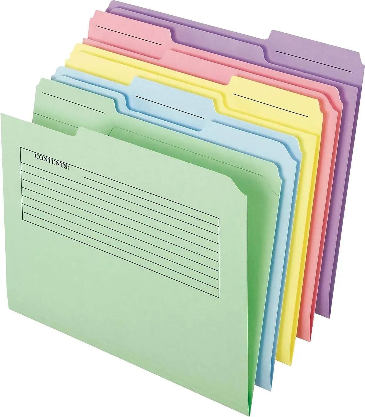 Pendaflex Printed Notes Folder 1/3-Cut Tabs