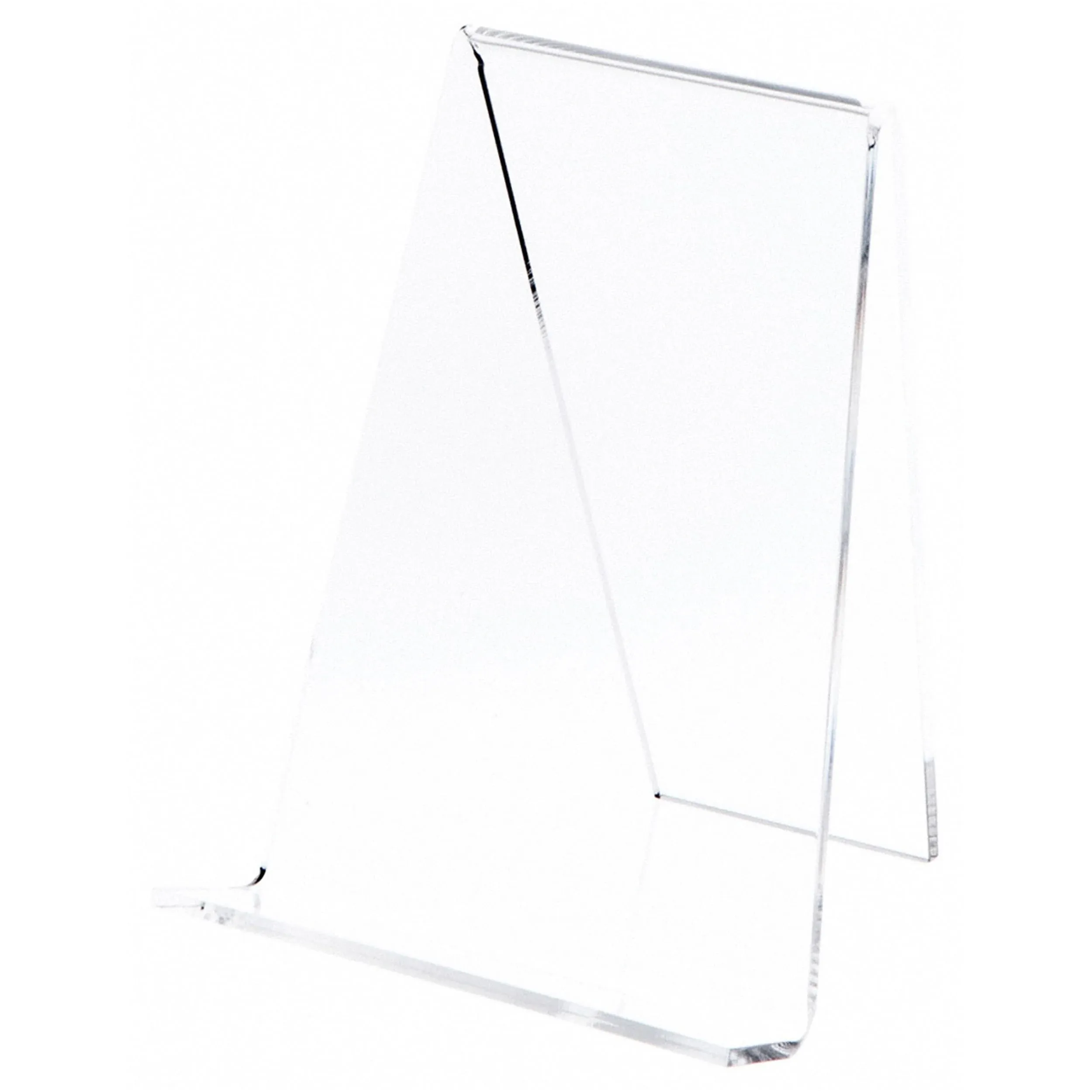 Plymor Clear Acrylic Book Easel with 1.125" Flat Ledge, 6" W x 5" D x 7.25" H (6 Pack)