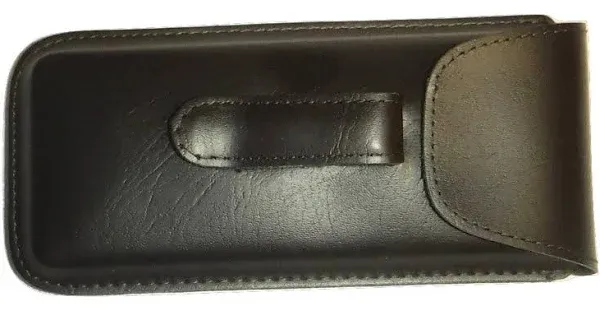 Semi Hard Pocket Clip Eyeglass Case Regular Size (Brown)