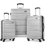 Samsonite Evolve SE Hardside Expandable Luggage with Double Spinner Wheels, Bass Black, 3PC Set (CO/M/L)