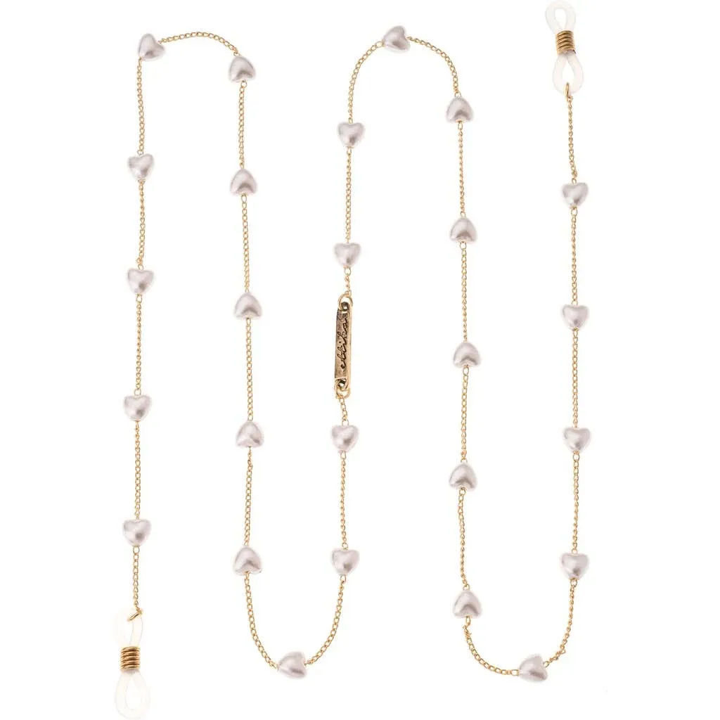 Ettika Pearl Lovers Glasses Chain | Gold Tone