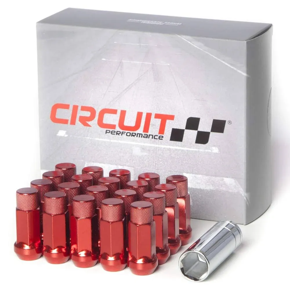 Circuit Performance Forged Steel Extended Hex Lug Nut for Aftermarket Wheels: 1/2 ...