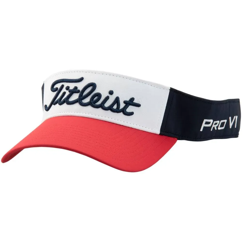 Titleist Tour Performance Visor - Navy/White/Red