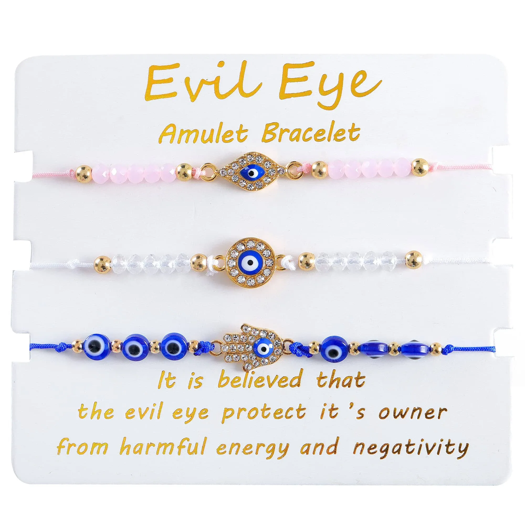 BONITTER Evil Eye Bracelets Best Friend Bracelets Matching Couple Bracelet fo...