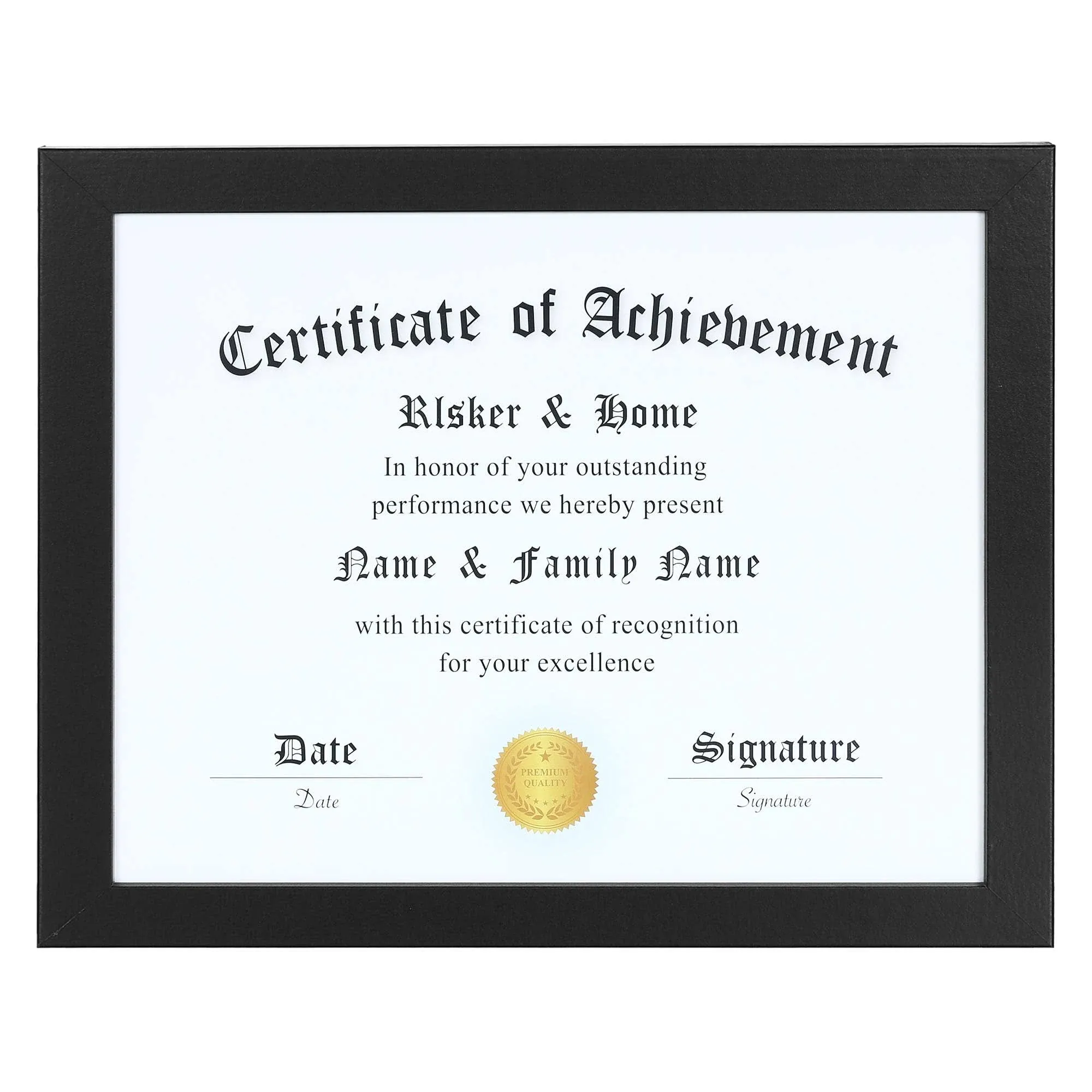 ELSKER&HOME 8.5x11 Certificate Frame - Classic Black Color Frame - Document&Certificate - Displays Displomas 8.5x11 inch - for Document/Photo