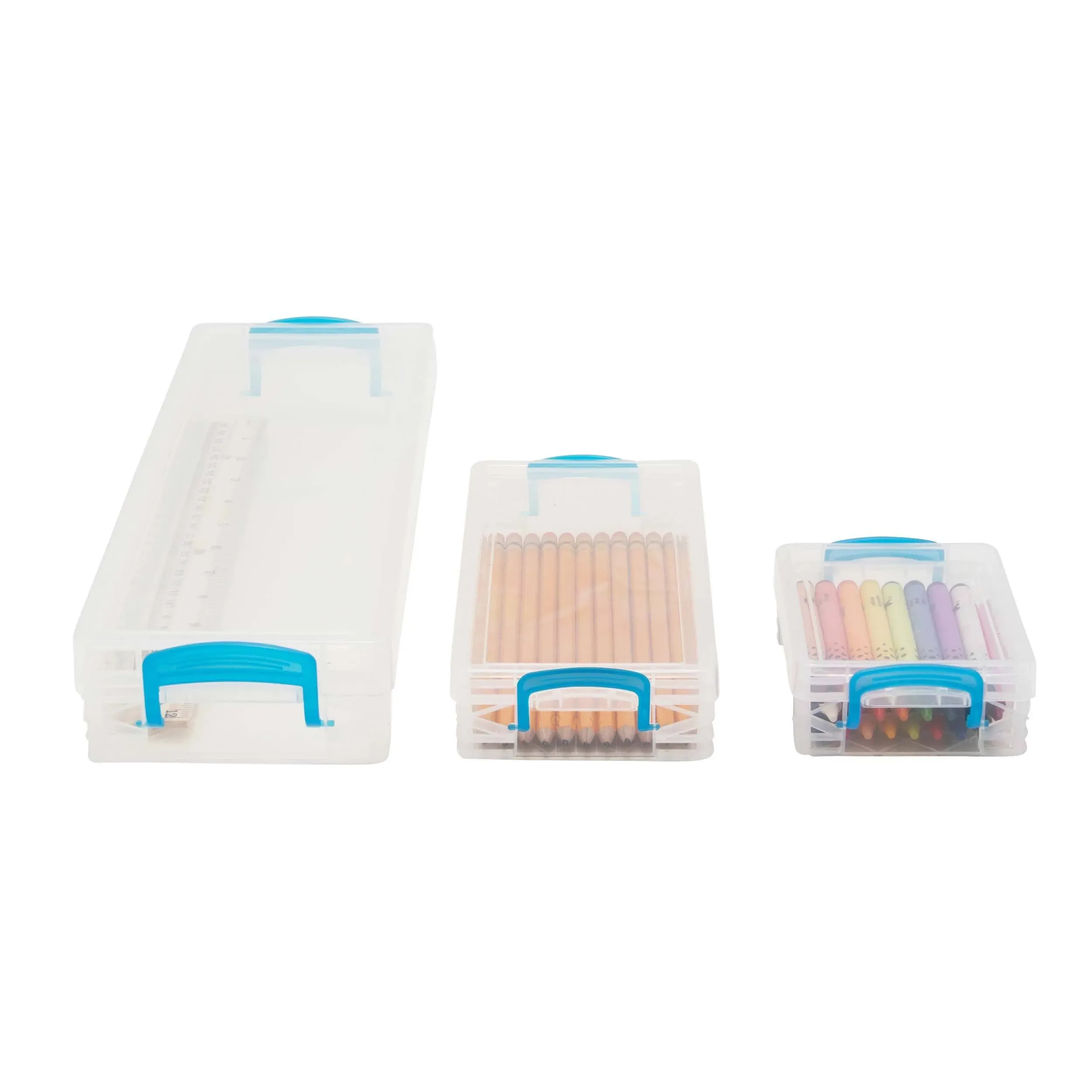 Super Stacker School Kit, Assorted Sizes, Clear, Set of 3