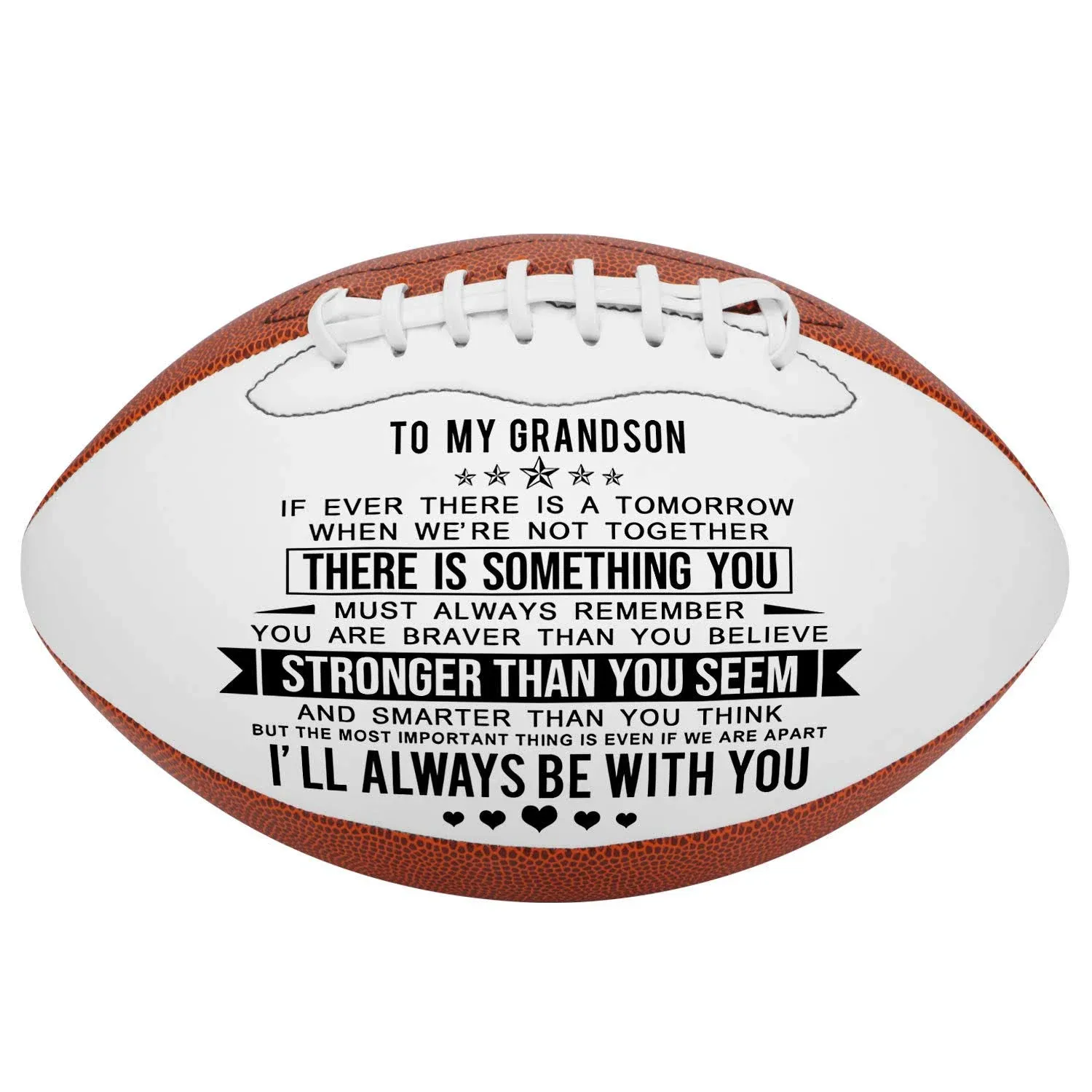 KWOOD Custom Personalized Football,Engraved Leather IndoorOutdoor Football with ...