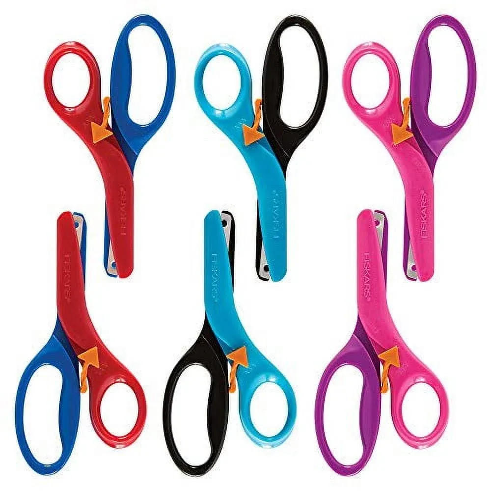 Fiskars Pre-School Training Scissors, 6 Pack