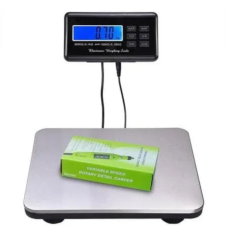 AplusBuy 660lbs LCD AC Digital Floor Bench Scale