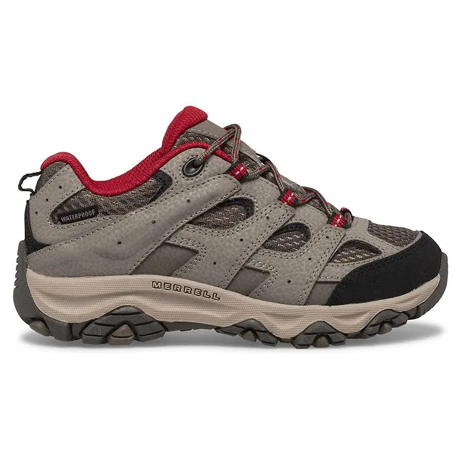 Merrell Moab 3 Low Lace Waterproof Shoes, Boulder/Red / 13