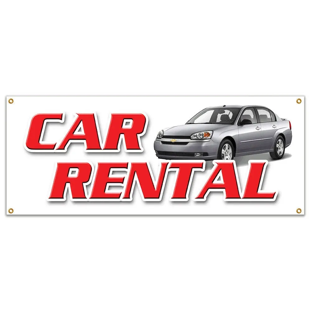 Signmission Car Rental Banner Sign - Auto Rent Daily Weekly Automobile Low Rate ...