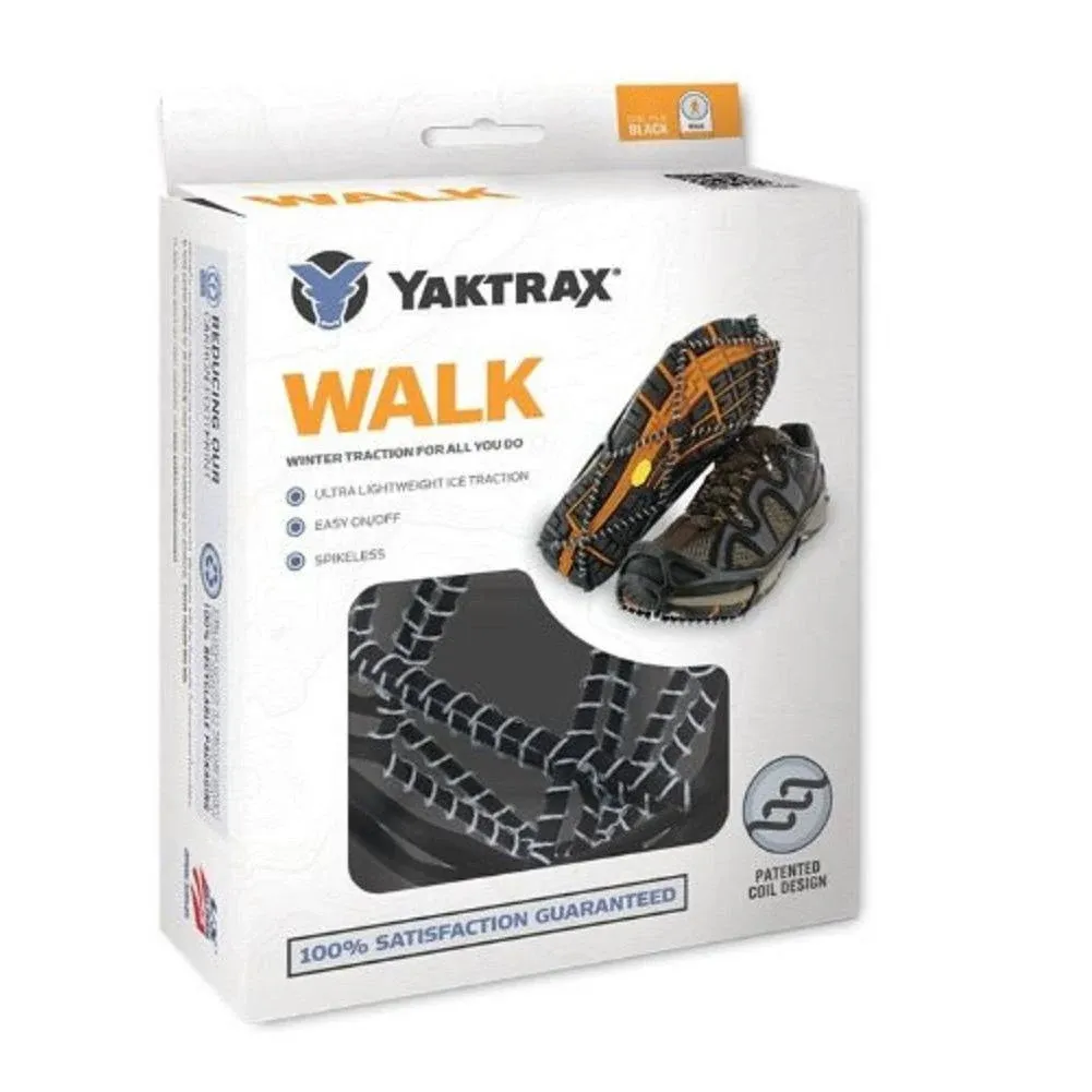 Yaktrax Walker Light Duty Traction Device for winter safety, shoe Medium, Black 