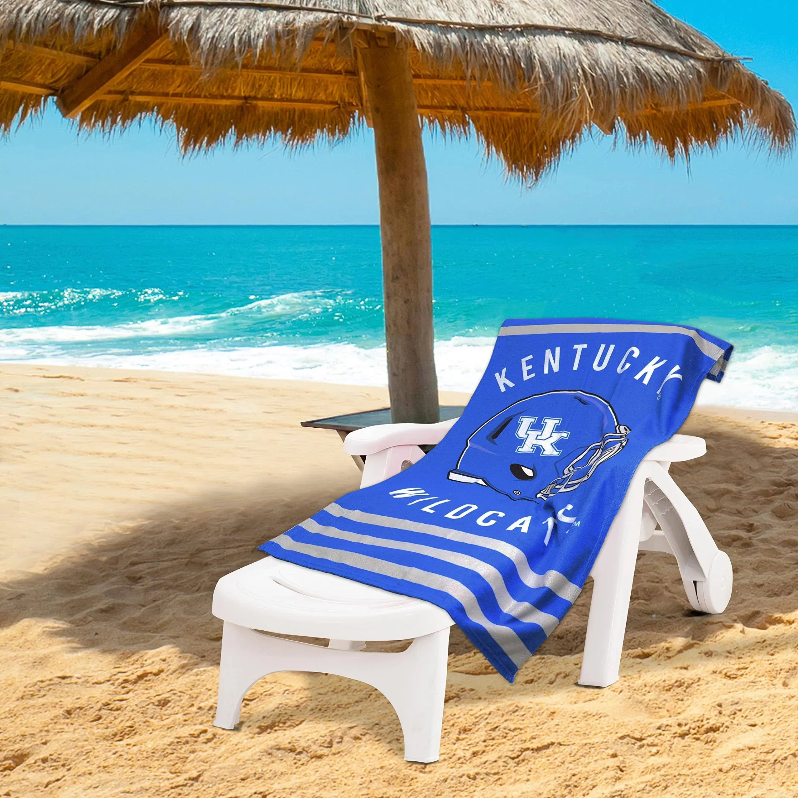 Northwest NCAA Kentucky Wildcats &#034;Stripes&#034; Beach Towel, 30&#034; x 60&#034;