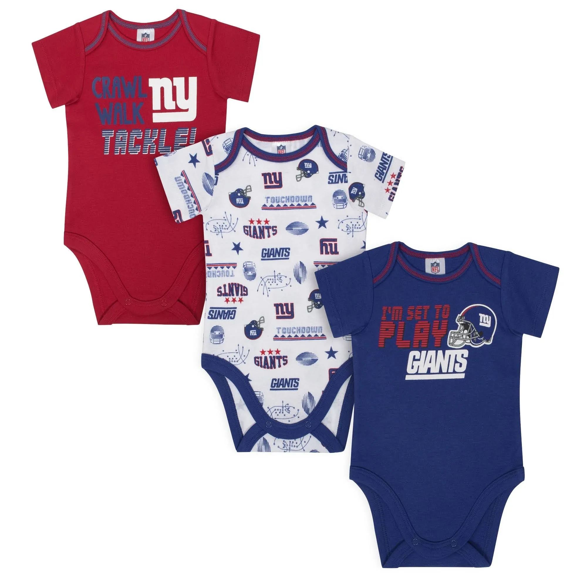 NFL New York Giants 3 Pack Bodysuit - Choose Your Size