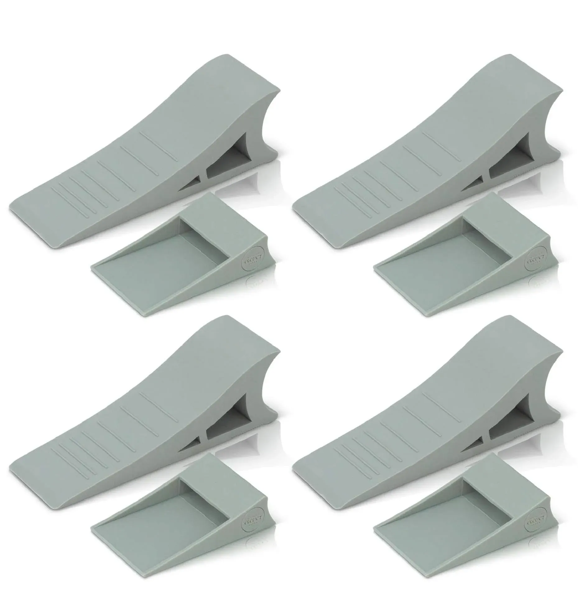 Quality Clever Heavy Duty Rubber Door Stopper - Zero Edge Door Wedge Stops All Doors, Gaps to 15 inch on All Surfaces - Door Stopper Wall Mount