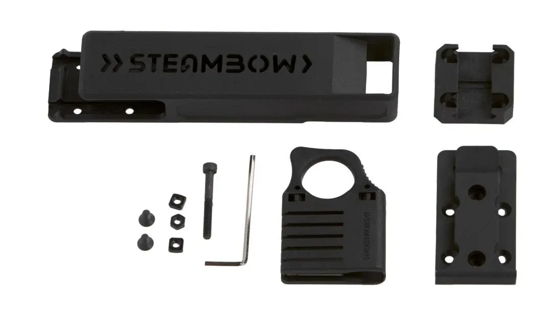 Steambow AR-Series Tactical Quiver - Securely Carry Arrows and Speedloader | MOLLE Compatible for Versatile Attachment | Hands-Free Convenience | Includes Speedloader V2 and Mounting Accessories