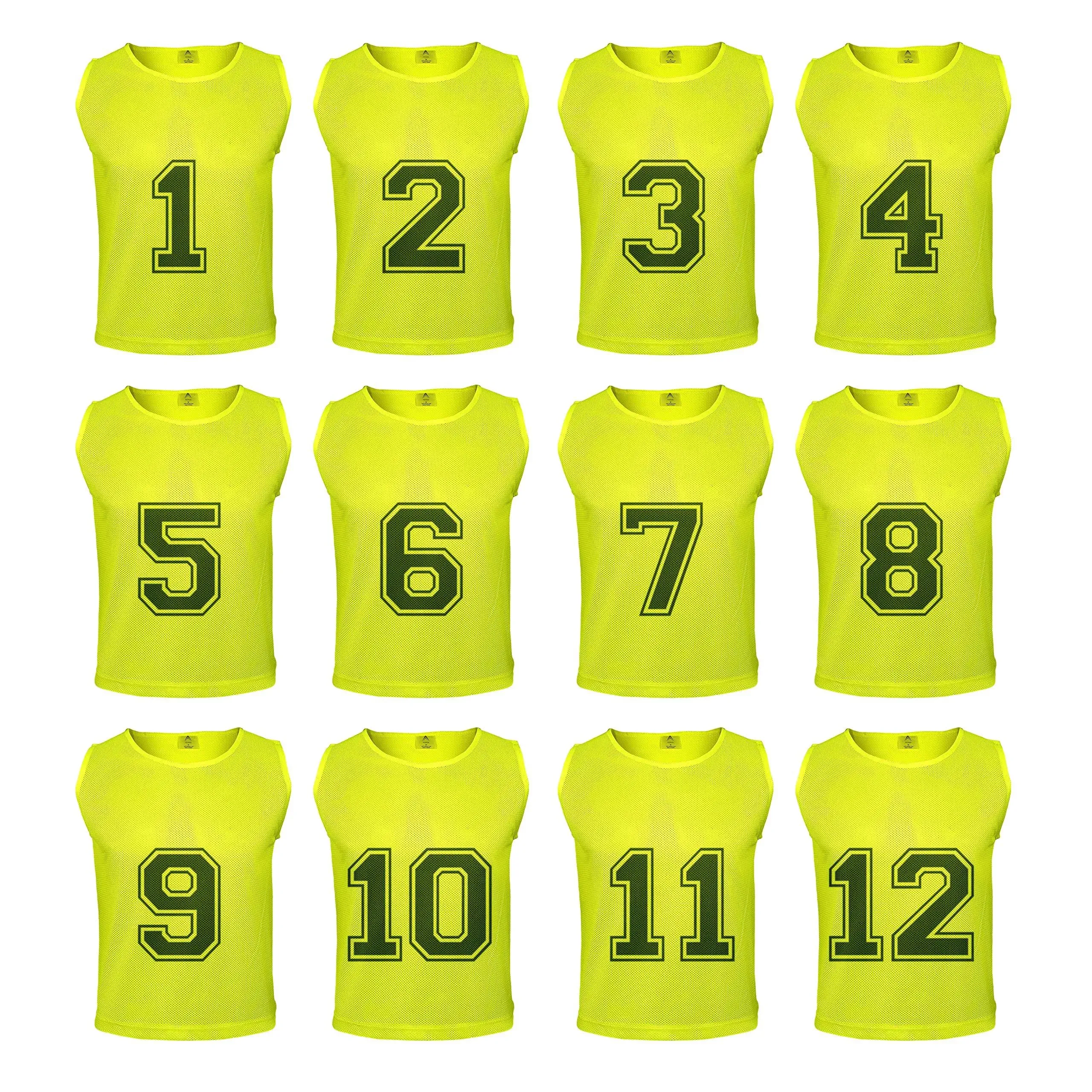 Athllete DuraMesh Set of 12- Scrimmage Vest/Pinnies/Team Practice Jerseys with ...