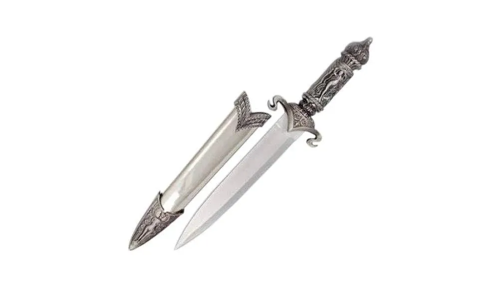 AzureGreen Novelty Athame Knife Flowing Goddess Beautiful Designed Hilt and