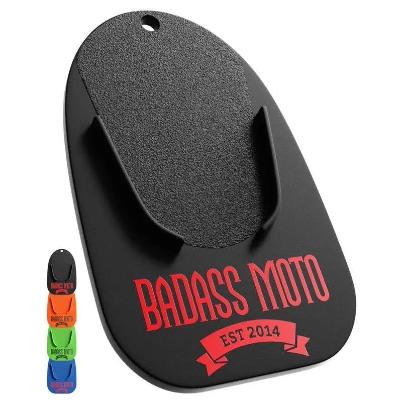 Badass Moto Gear Motorcycle Kickstand Pad - Black - American Made in USA. Rugged