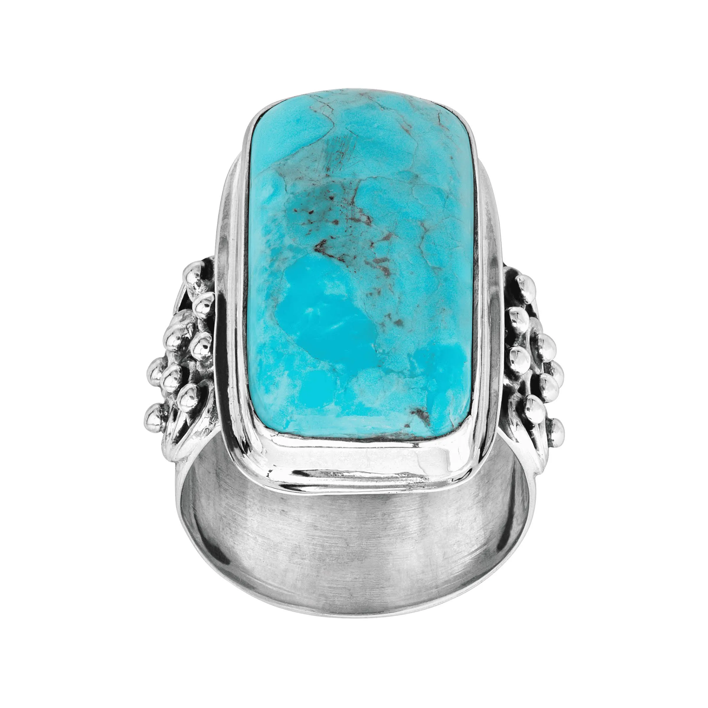 Silpada 'Big Spring' Compressed Mojave Turquoise Statement Ring in Sterling Silver