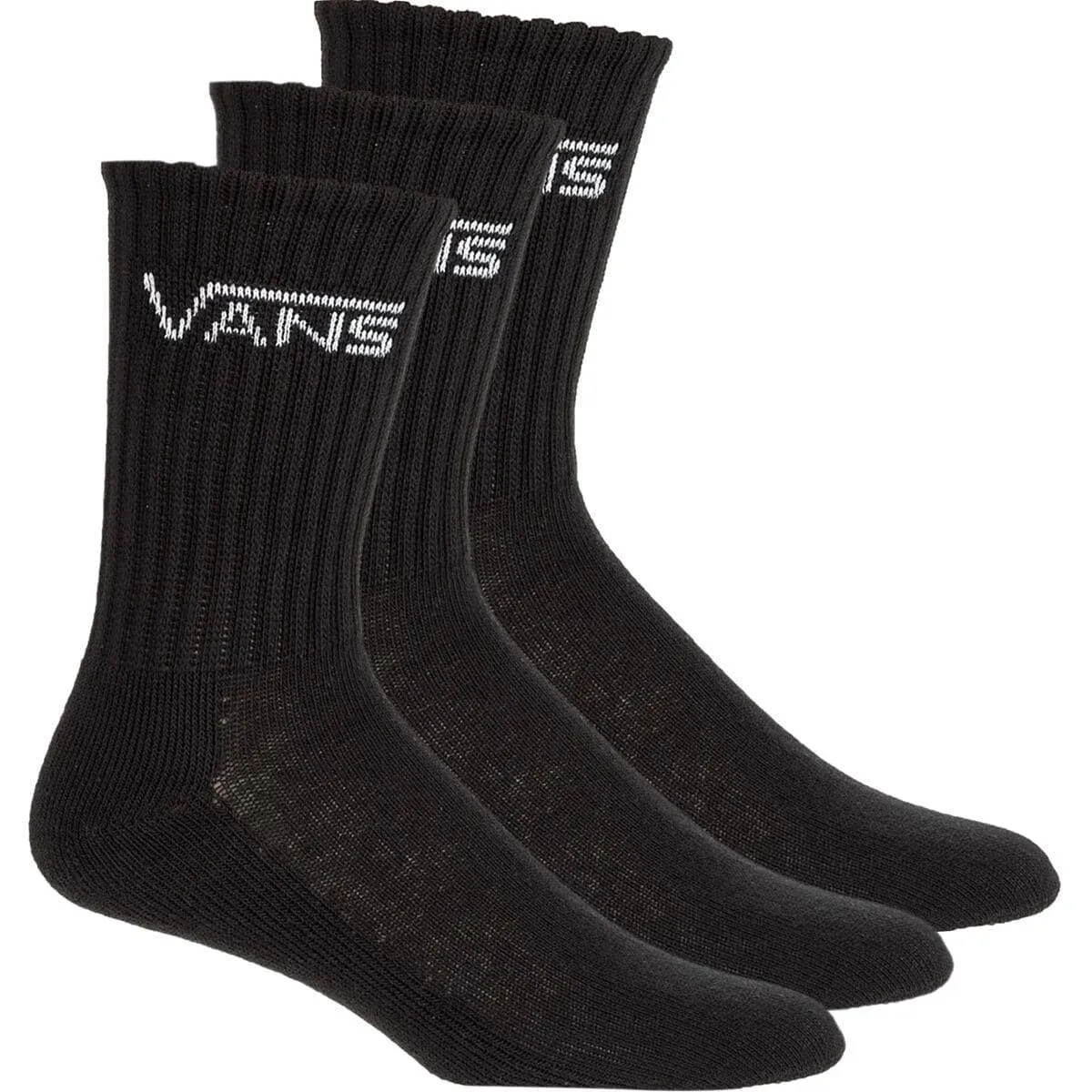 Vans Kids Classic Crew Sock 3-Pack (Black)