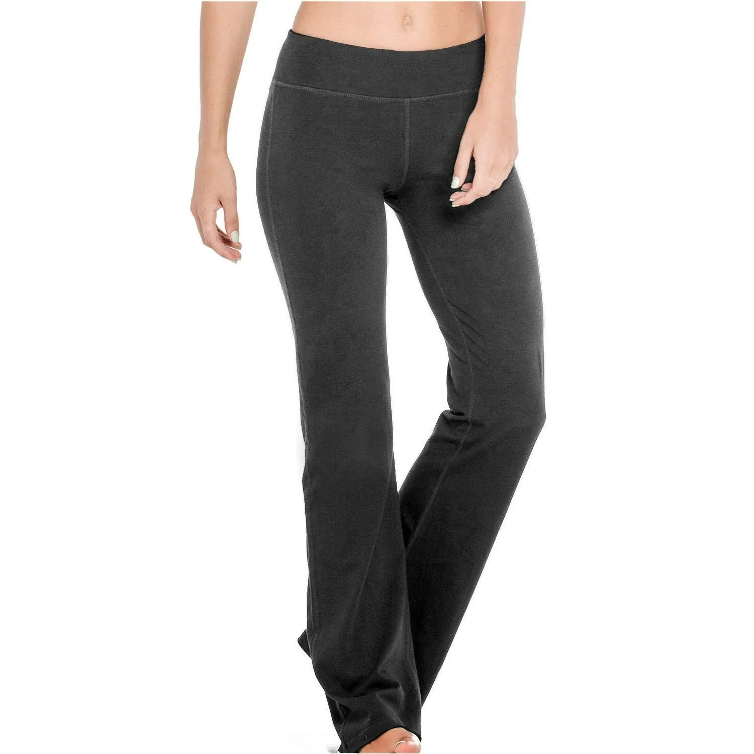 Houmous XXL Petite/Regular/Tall Length,Women's Yoga Bootleg Pants Inner Hidden ...