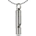 Titanium Emergency Whistle, Loud Portable Keychain Necklace Whistle for Emergency Survival, Life Saving, Hiking, Camping, and Pet Training