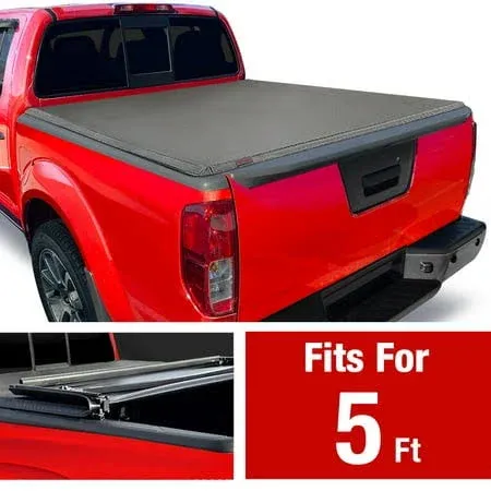 MaxMate Soft Tri-fold Truck Bed Tonneau Cover Compatible with 2005-2021 Nissan Frontier; 2009-2012 Suzuki Equator | 5' (59") Bed | TCN371028