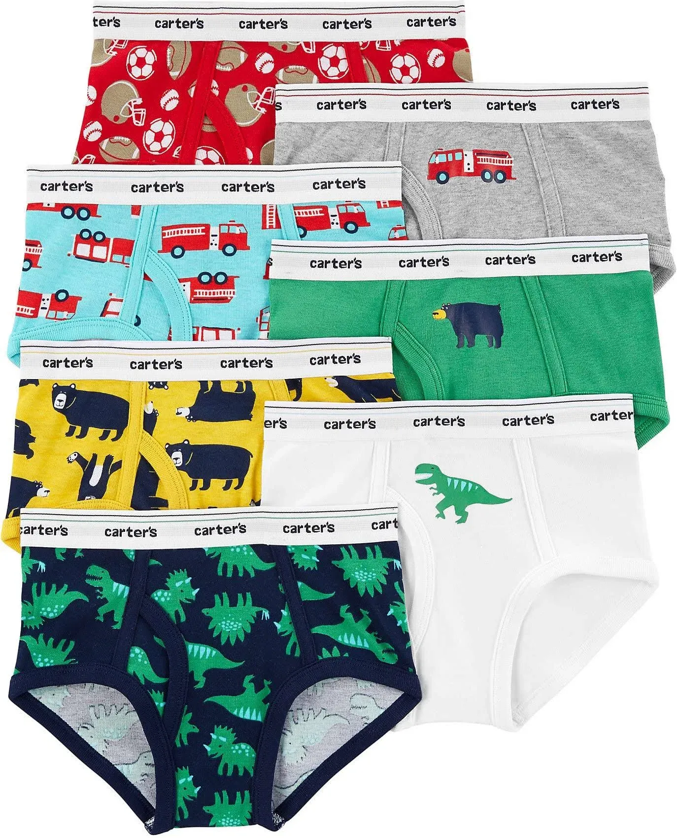 Carter's Boy`s 7 Pack Briefs (6-7, Muti Boys)