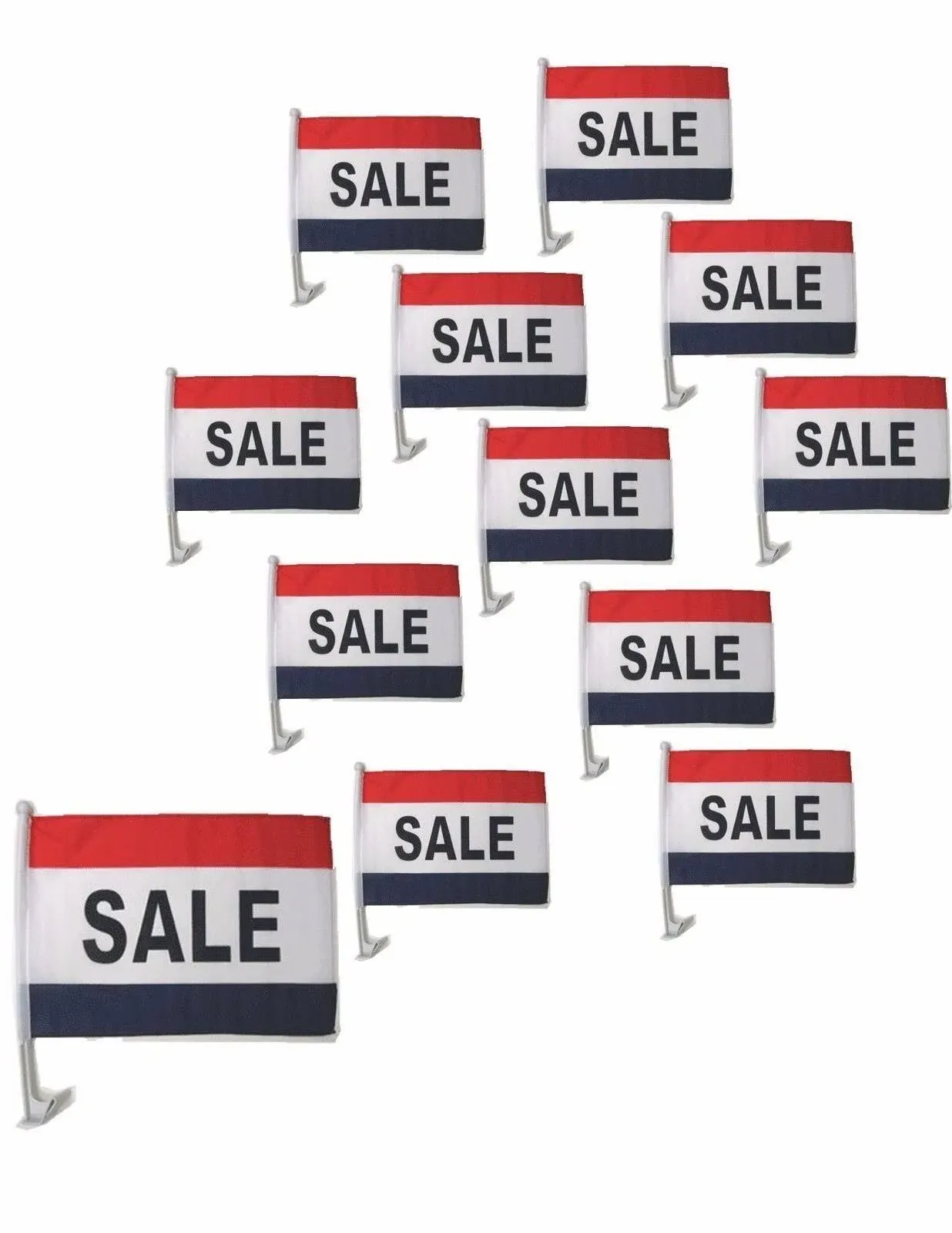 Sale Red, White & Blue Car Window Clip on Flag - Sold by The Dozen Starting at ...