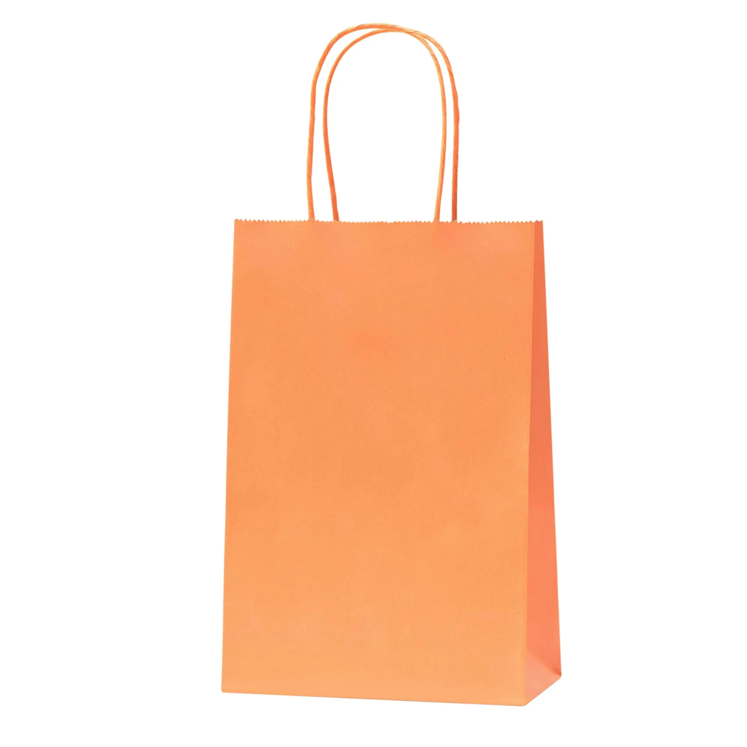 Halloween Pumpkin Orange Gift Bags: 12 Pack Small Bags with Handle