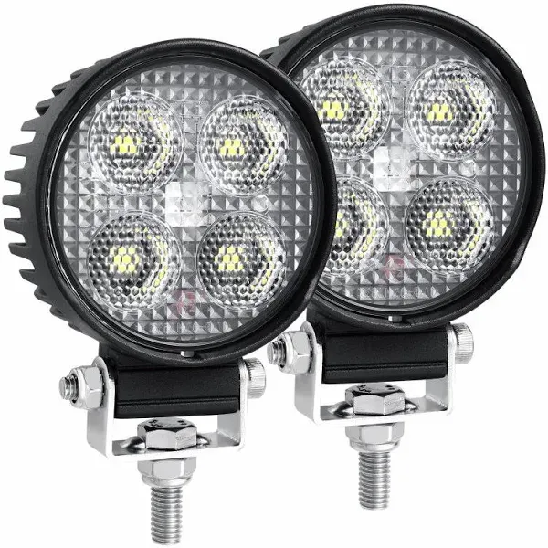 Primelux Round LED Light 3 inch 48W 5500lms Flood 12V 24V Work Lights for Truck ...