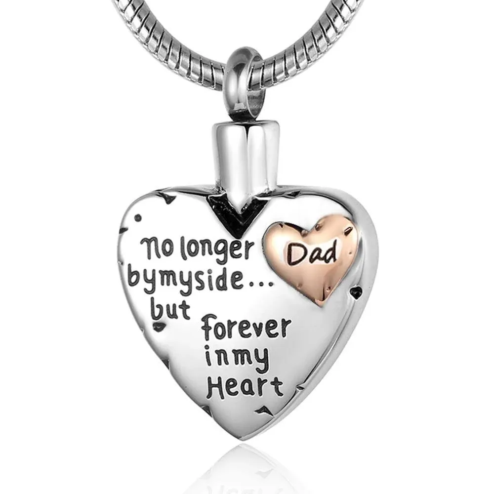 Heart Urn Necklace for Ashes Dad - Cremation Jewelry for Ashes Cremation Neck...